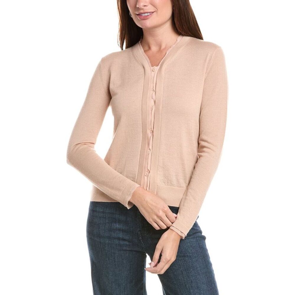 Lafayette 148 New York Womens  Cashmere Cardigan, Pink